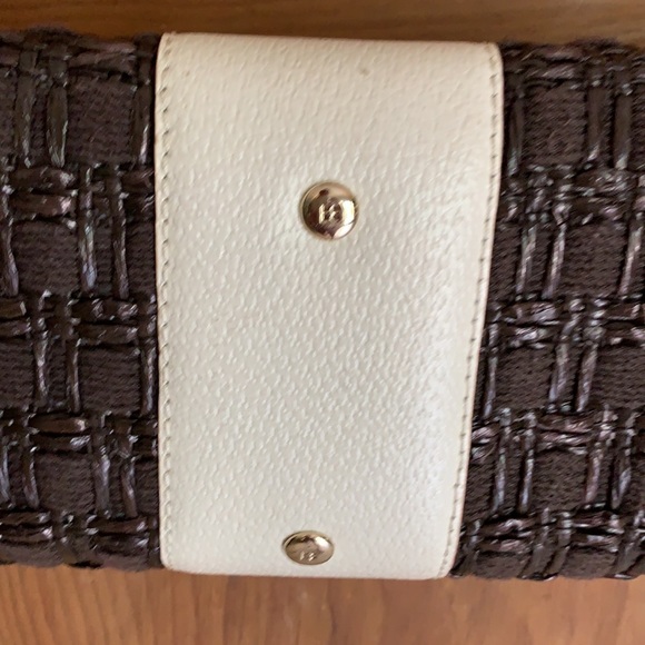 Kate Spade rattan leather clutch shoulder bag - Picture 8 of 11